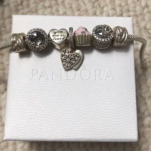 Pandora charm bracelet sterling silver